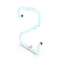 Neon Number 2 PNG & PSD Images