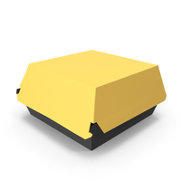 Burger Box Closed Yellow Black PNG & PSD Images