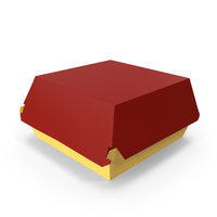 Burger Box Closed Yellow Red PNG & PSD Images
