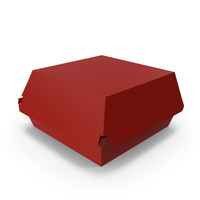 Burger Box Closed Red PNG & PSD Images