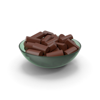 Glass Bowl With Chocolate PNG & PSD Images