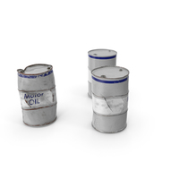 Motor Oil Barrels Set PNG & PSD Images