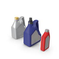 Motor Oil Bottles Set Generic PNG & PSD Images