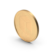 NEO Cryptocurrency Coin Gold PNG & PSD Images