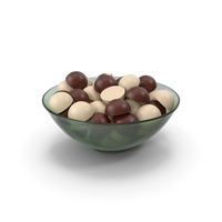 Glass Bowl With Chocolate PNG & PSD Images