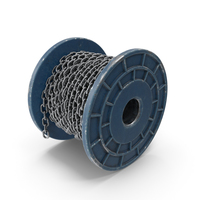 Blue Painted Metal Bobbin Steel Chain PNG & PSD Images