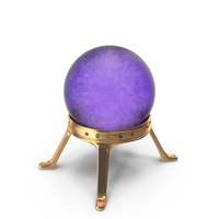 Wizard Ball in a Golden Holder with Mixed Gems PNG & PSD Images