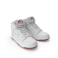 Nike SB Dunk High Pro White PNG & PSD Images