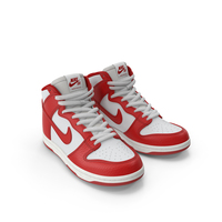 Nike Skateboarding Shoe Dunk High Pro Red PNG & PSD Images