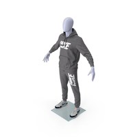 Nike Sportswear Suit Anthrazit Lowered Hood on Mannequin PNG & PSD Images
