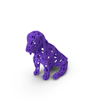 3D印刷狗PNG和PSD图像