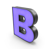 Luminous Letter B Blue PNG & PSD Images