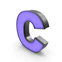 Luminous Letter C Blue PNG & PSD Images