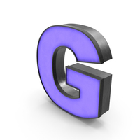 Luminous Letter G Blue PNG & PSD Images