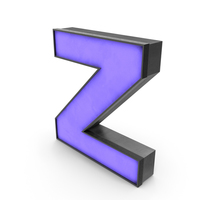 Luminous Letter Z Blue PNG & PSD Images