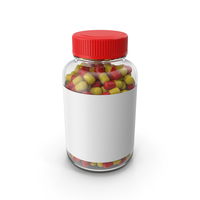 Glass Tablet Bottle PNG & PSD Images