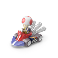 来自Mario Kart的蟾蜍-Nintendo PNG和PSD图像