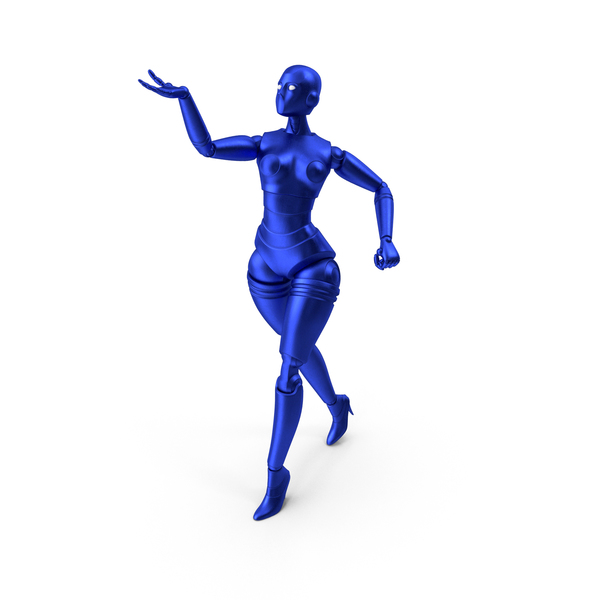 Blue Robot Woman PNG & PSD Images