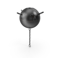 Old WWII Sea Mine with Chain PNG & PSD Images