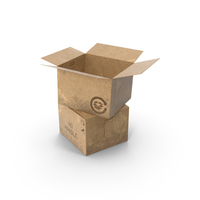 Open Empty Old Cardboard Boxes PNG & PSD Images