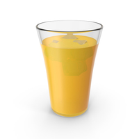 Glass Cup With Orange Juice PNG & PSD Images