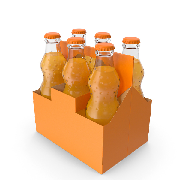 Orange Soda Glass Bottle Package PNG & PSD Images