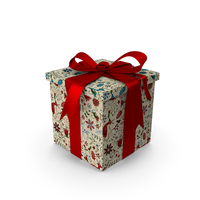 Christmas BOX Closed Ribbon Art PNG & PSD Images