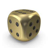 Dice Gold Black Up PNG & PSD Images