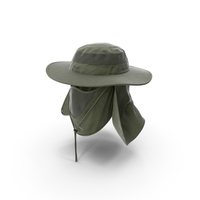 Outdoor Fishing Hat with Removable Neck Flap and Face Cover Mask PNG & PSD Images