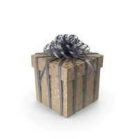 Christmas BOX Closed Ribbon Cream PNG & PSD Images