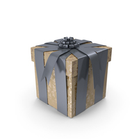 Christmas Box Closed Tapes Cream PNG & PSD Images