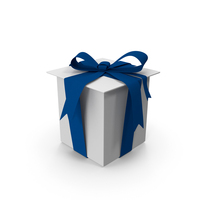 Christmas BOX Closed Ribbon White PNG & PSD Images
