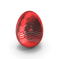Easter Egg in Red and Silver Foil PNG & PSD Images