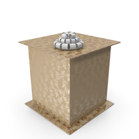 Christmas BOX Closed4 Cream PNG & PSD Images