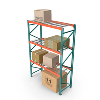 Pallet Rack with Boxes PNG & PSD Images
