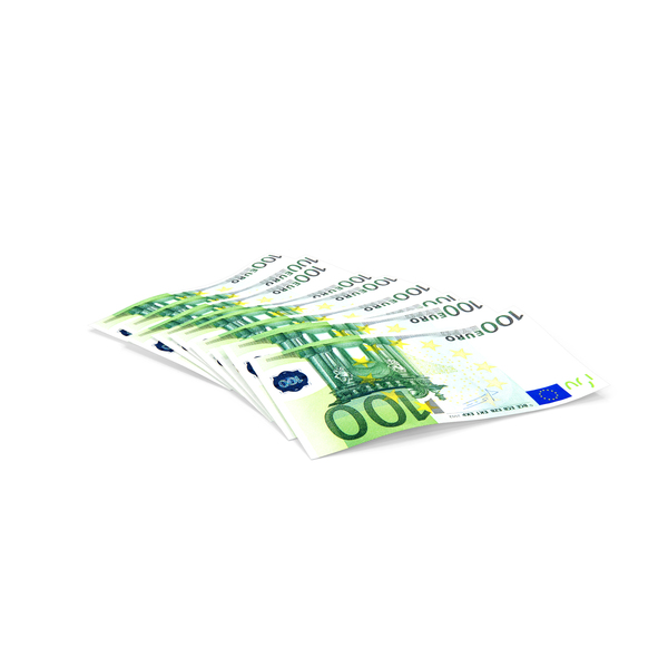 Paper Banknotes Euro 100 Bundle PNG & PSD Images