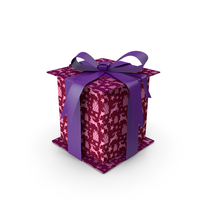Closed Christmas Box With Deer Ribbon PNG & PSD Images