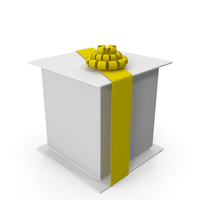 Christmas BOX Closed4 Tape White PNG & PSD Images
