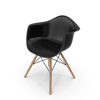 Pascal Black Plastic Modern Shell Chair PNG & PSD Images