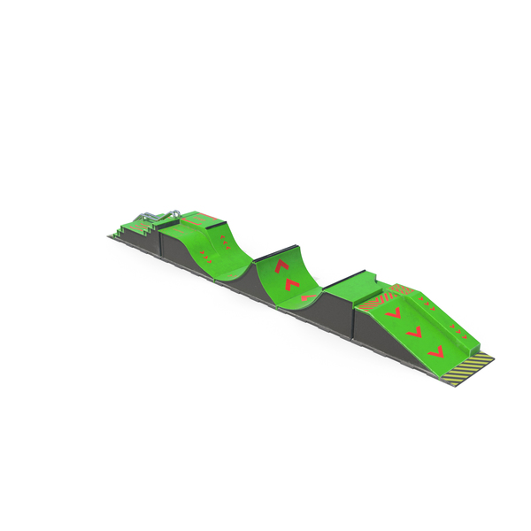 SkateBoard Ramps Green PNG & PSD Images