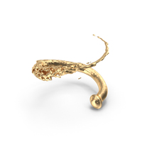 Golden Liquid Swirl PNG & PSD Images
