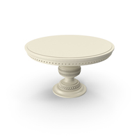 Beige Paint Wood Round Table PNG & PSD Images