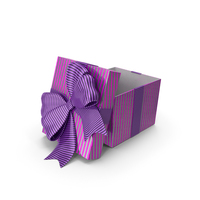 Gift Box Cube Purple open PNG & PSD Images