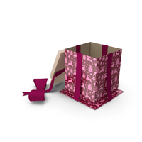 Christmas Box Open Ribbon Deer PNG & PSD Images