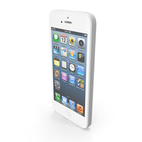 Apple iPhone 5 White PNG & PSD Images