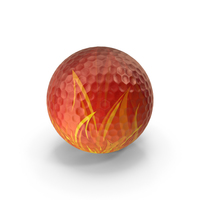 Golf Ball Flame Textured PNG & PSD Images