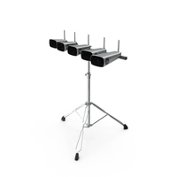 Percussion Five Cowbell Set with Stand PNG & PSD Images