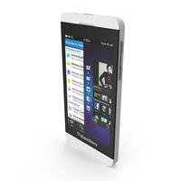 Blackberry Z10 Smartphone White PNG & PSD Images