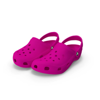 Crocs Shoes, Sandals, & Clogs in Pink Color PNG & PSD Images