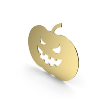 Pumpkin Figure Gold PNG & PSD Images